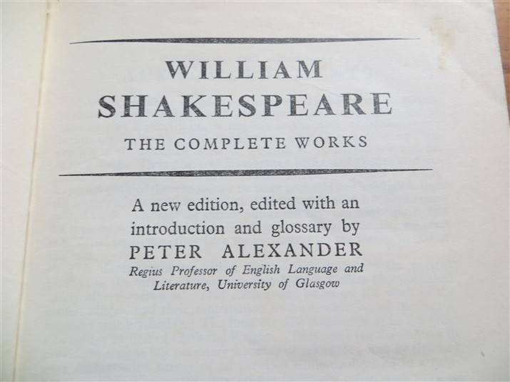 William Shakespeare - The Complete Works - Collins Tudor Edition (1951)