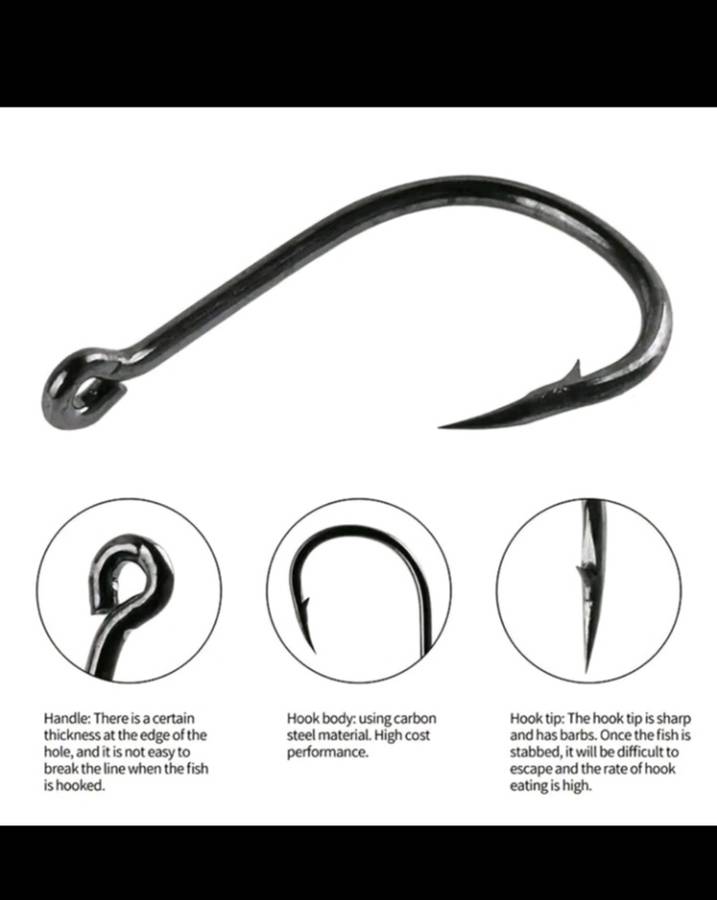 100pc FISHING HOOKS