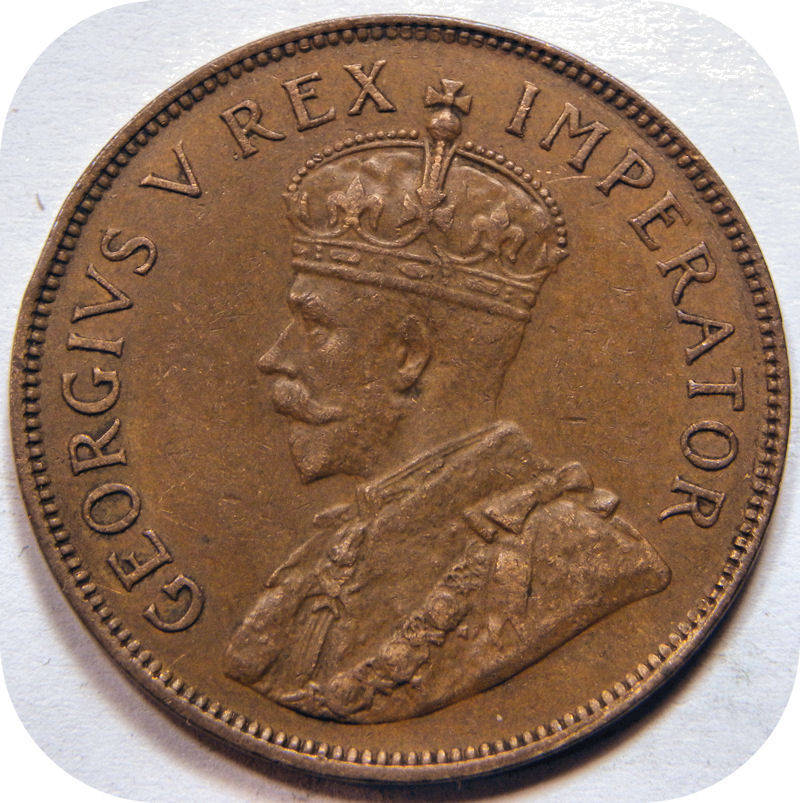 Variation Specimen: 1934 Penny 1d with Dot and "4" touching!! in A/UNC.