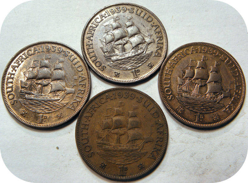 Bargain SA Union:  1929, 1939, 1 940, and 1949 Penny fillers at R10 each!  Bid per coin