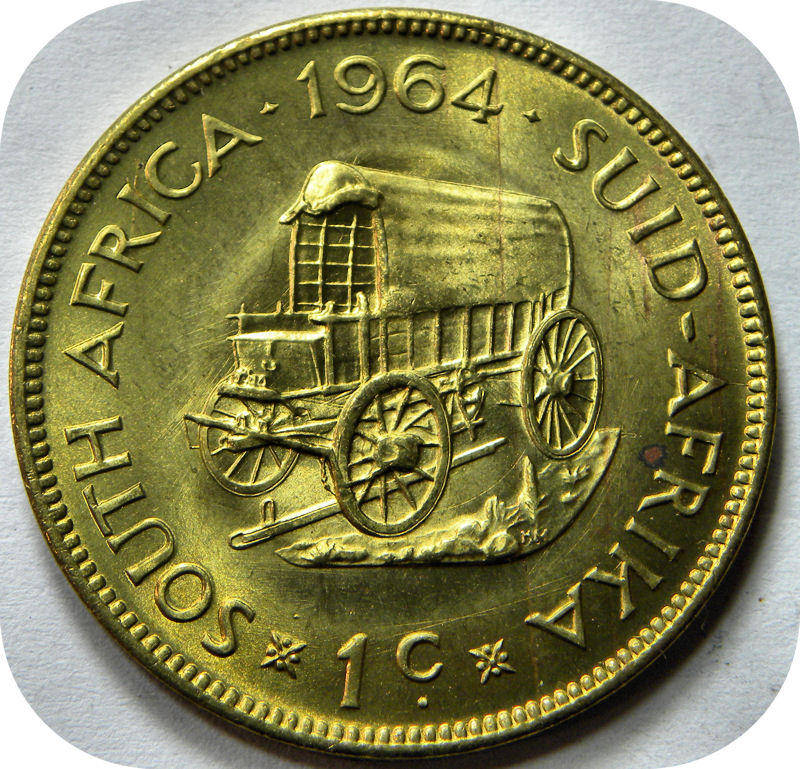 Top Grade RSA: 1964 van Riebeeck 1c in Brilliant UNC!