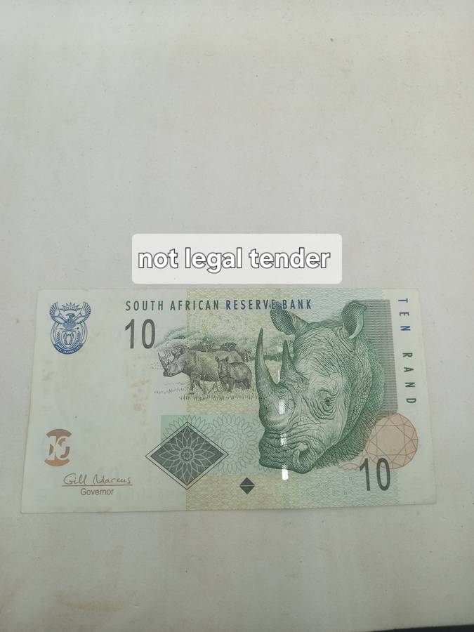 Gill Marcus 1 st issue Ten Rand  Banknote. (CE)