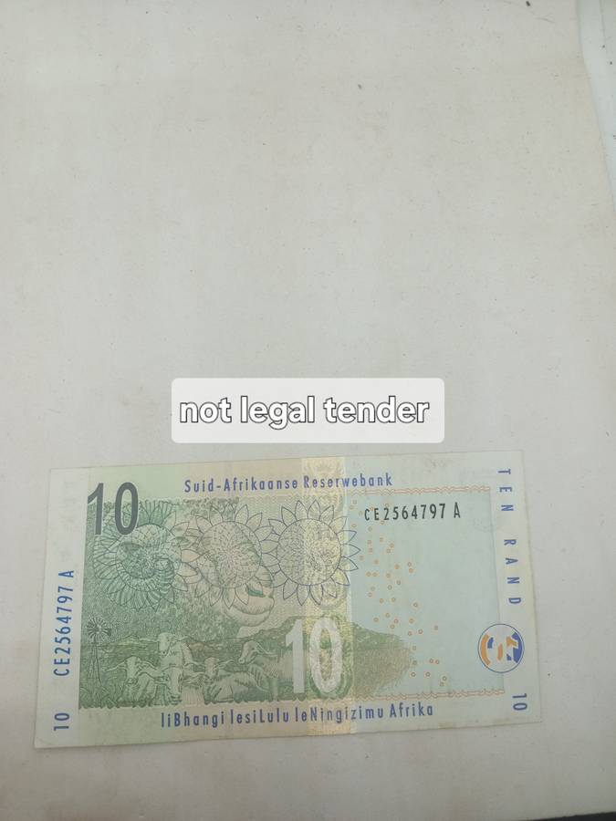 Gill Marcus 1 st issue Ten Rand  Banknote. (CE)