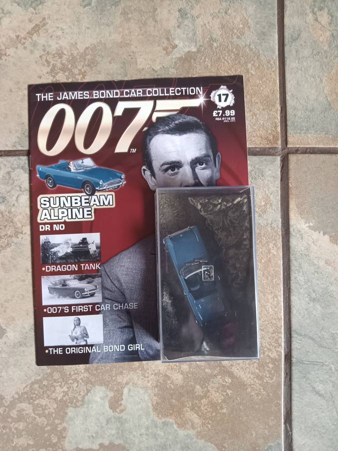 007 Sunbeam Alpine - Dr No - scale 1/43. Sealed. With Book