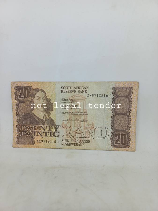 Replacement 1990 C Stals 1st Issue Eng/Afr Twenty Rand Banknote. (XX)