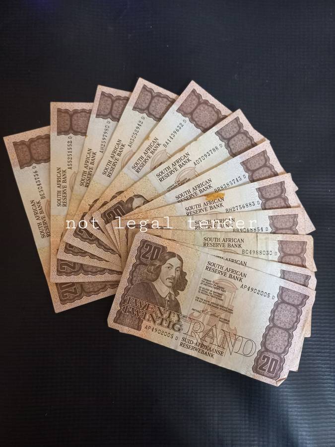 12 1990 C Stals 1St Issue Eng/Afr Twenty Rand Banknote (AP).