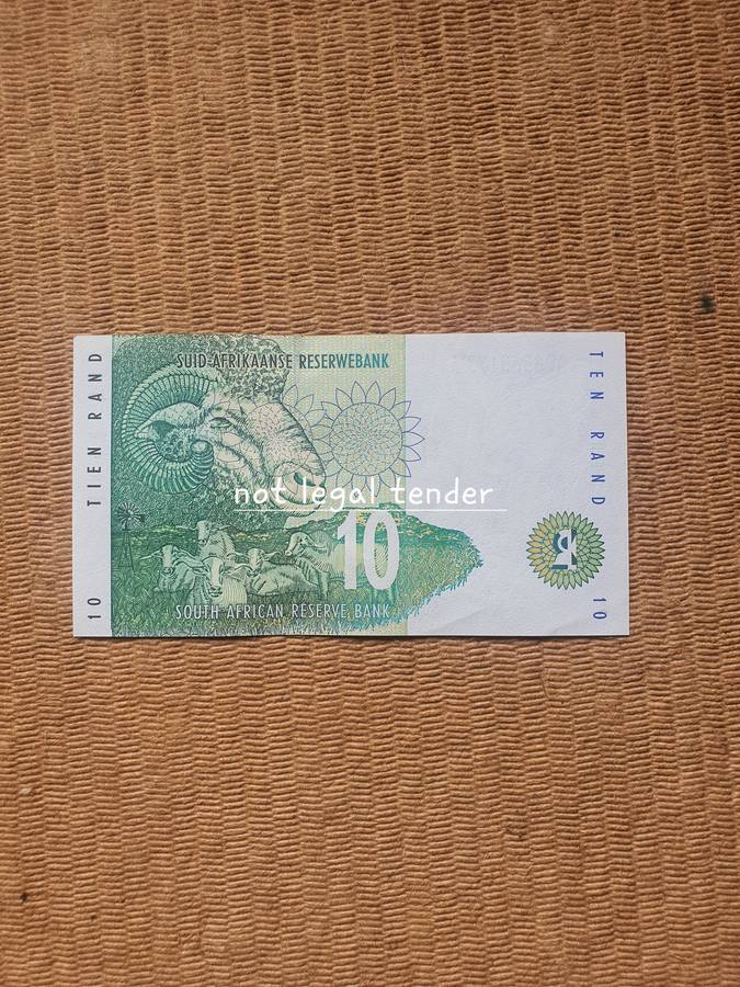 UNC C Stals 2nd Issue Afr/Eng Ten Rand Banknote (AP)