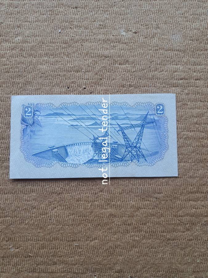 1974 TW de Jongh 2nd Issue Afr/Eng Two Rand Banknote. (D113) A/Unc