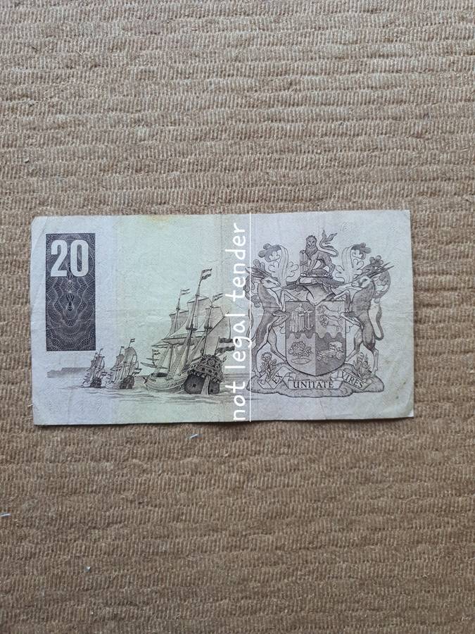 Replacement GPC de Kock 3rd Issue Eng/Afr Twenty Rand Banknotes. (Z60)