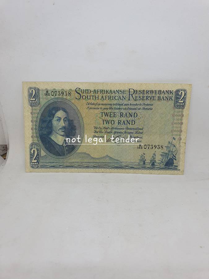 1962 G Rissik 2nd Issue Afr/Eng Two Rand Banknote. (B145)
