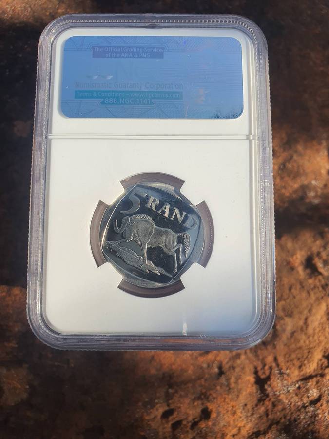 2000 Nelson Mandela Proof like R5 PL63 Cameo