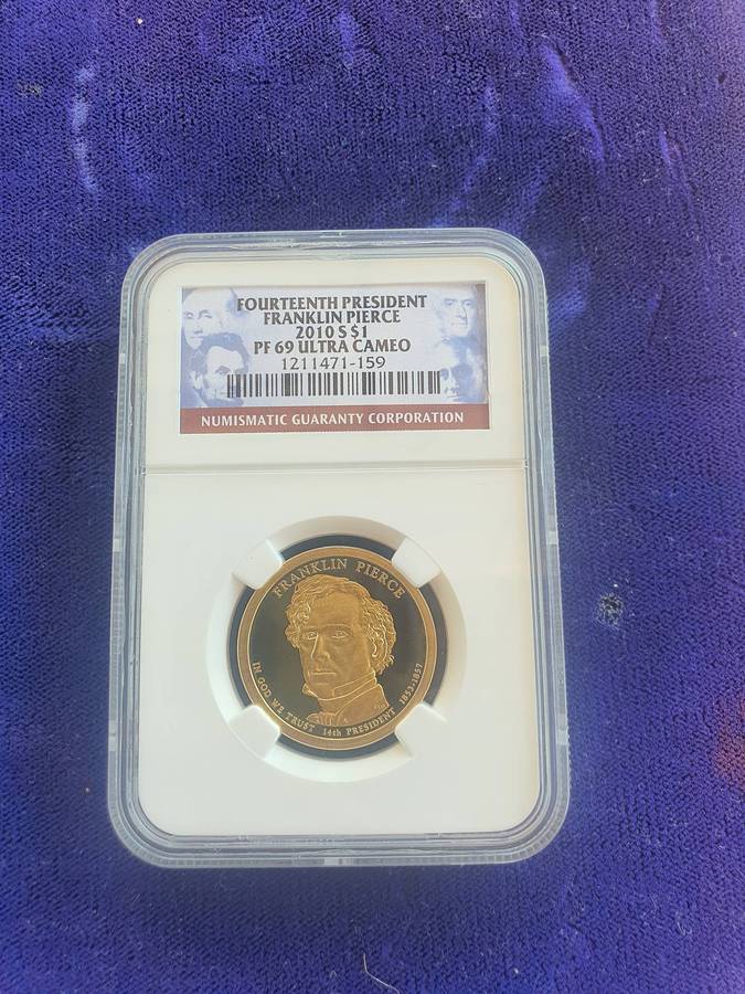 2010 14th President Franklin Pierce USA Dollar PF69UC