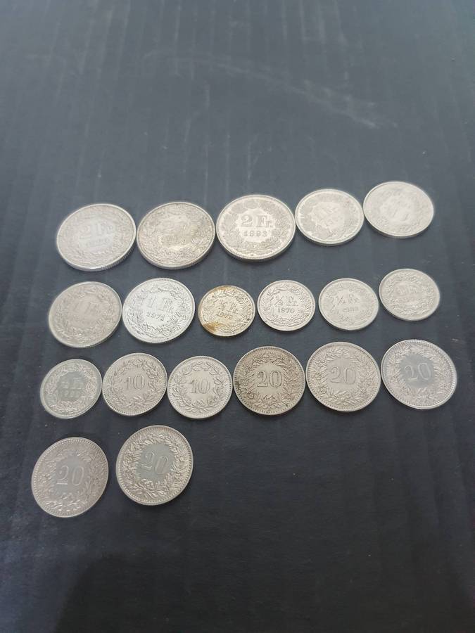 Switzerland Coin lot. More will be added till sold 43.70. Value R932