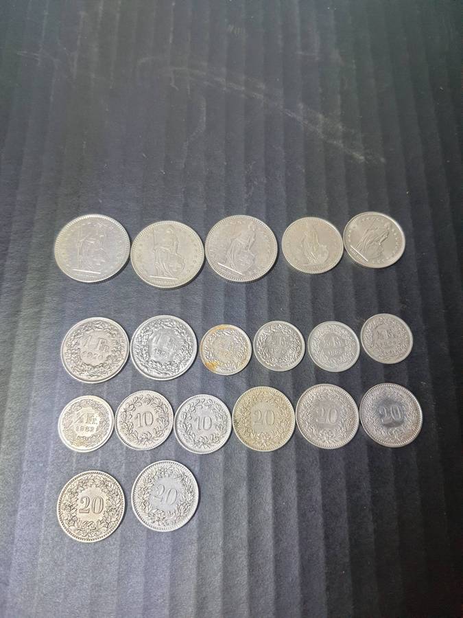 Switzerland Coin lot. More will be added till sold 43.70. Value R932