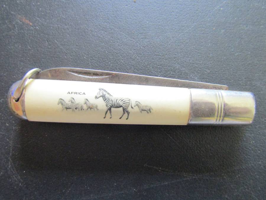 18 Cm Shefield Knife with Africa Motive Handel.