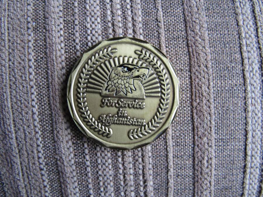For Service in Afghanistan Challenge Coin (B6)