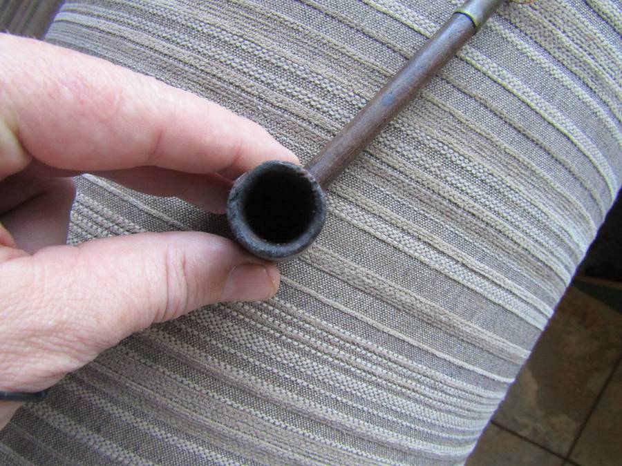 Vintage Smoking Pipe with Copper inlay