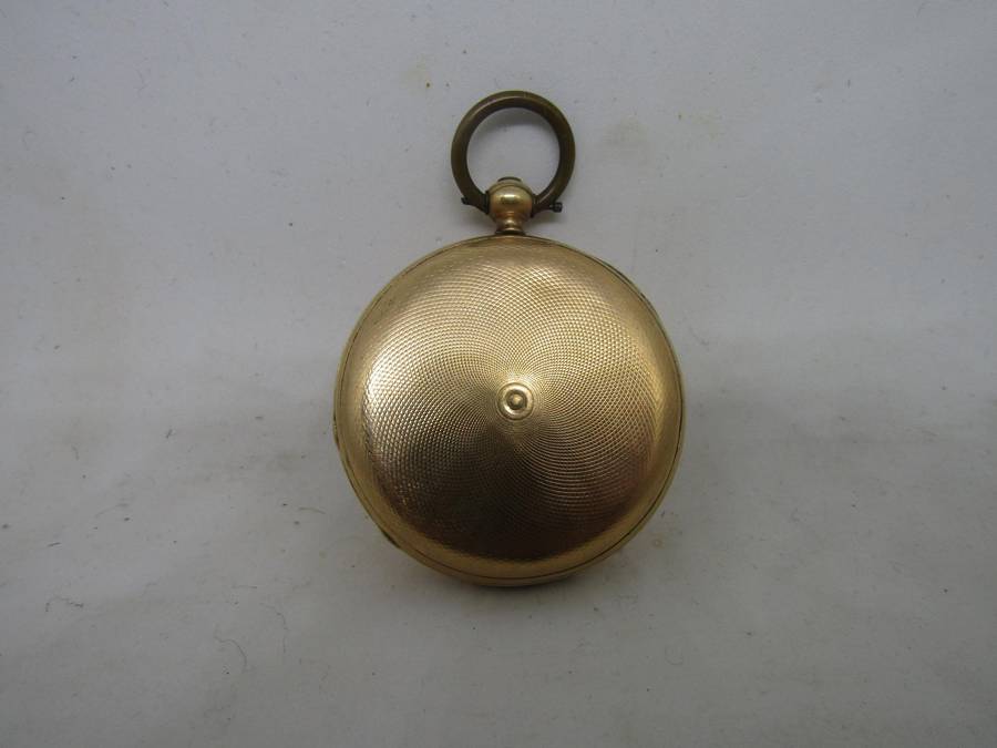 Gold Plated Pocket watch, no Key, But works and Oiled 4.5cm