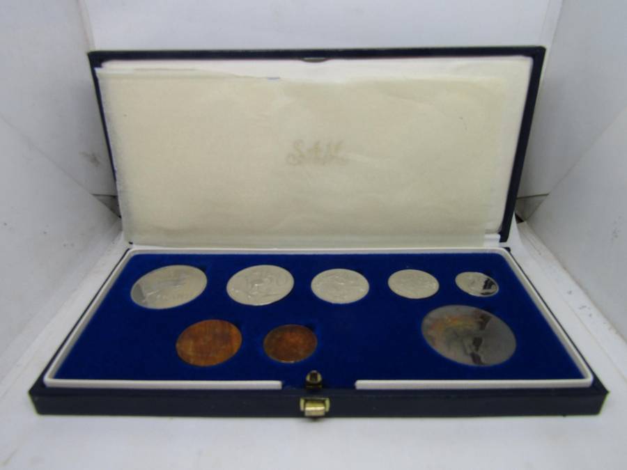 Proof South African 1987 Proof set with Silver R1 in SAM box