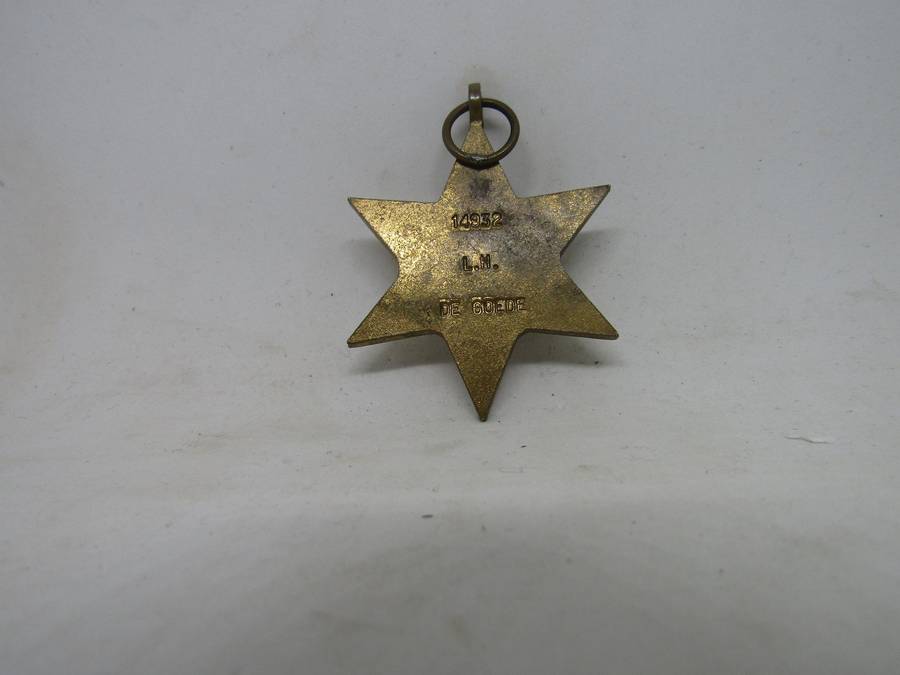 WW 2  African Star Medal to LH de Goede