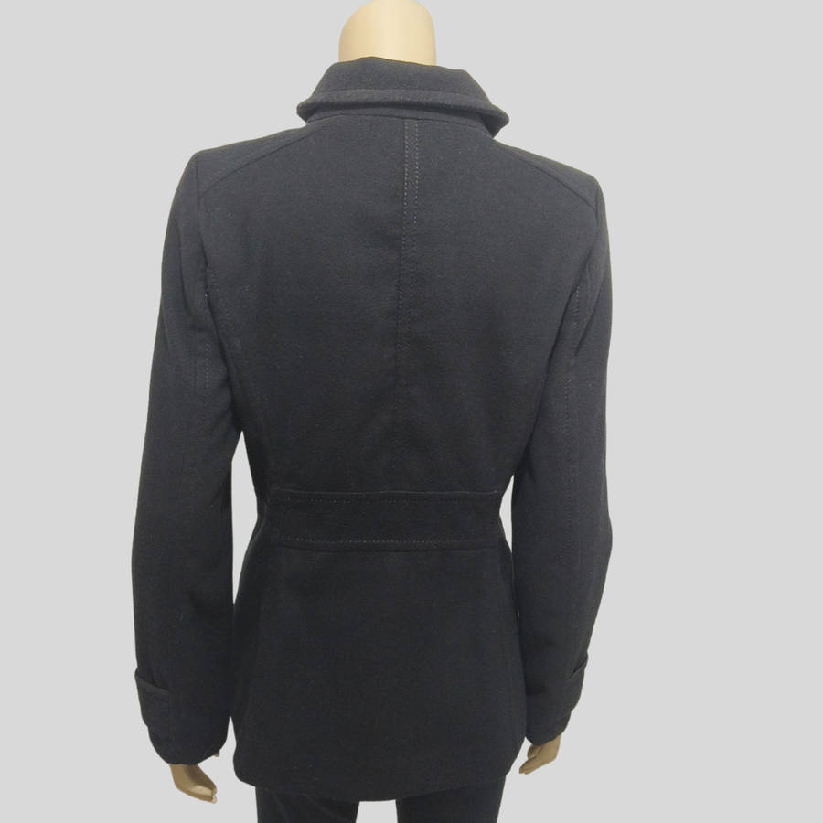 Black H+M Double-Breasted Jacket size 10