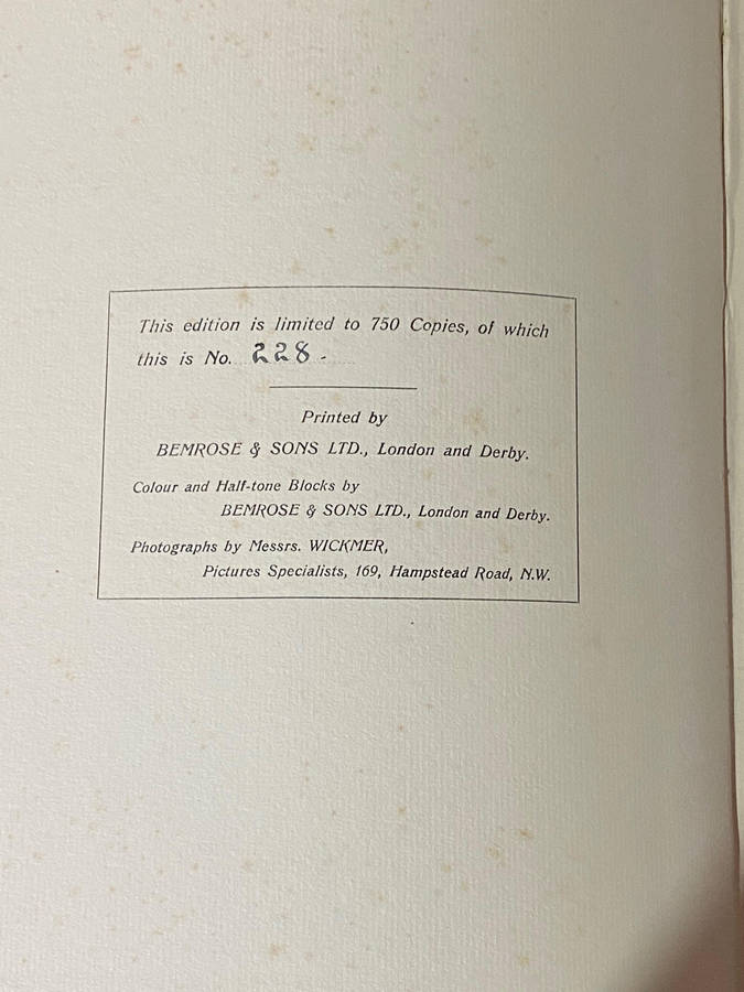 1911 English Pastels 1750-1830 R R M See Limited Edition