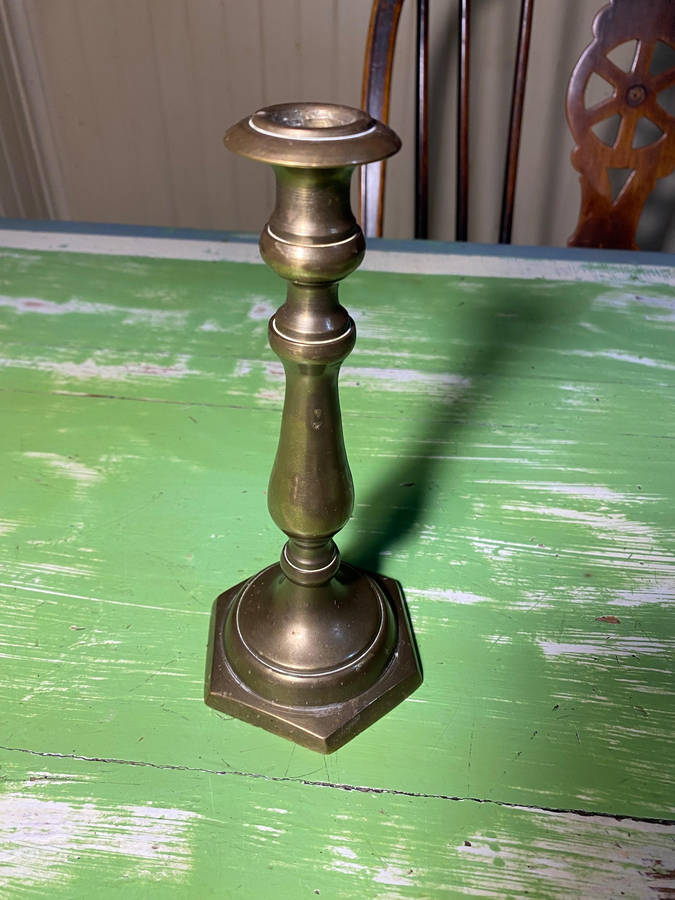 Vintage Brass Candlestick Holder/Lamp conversion