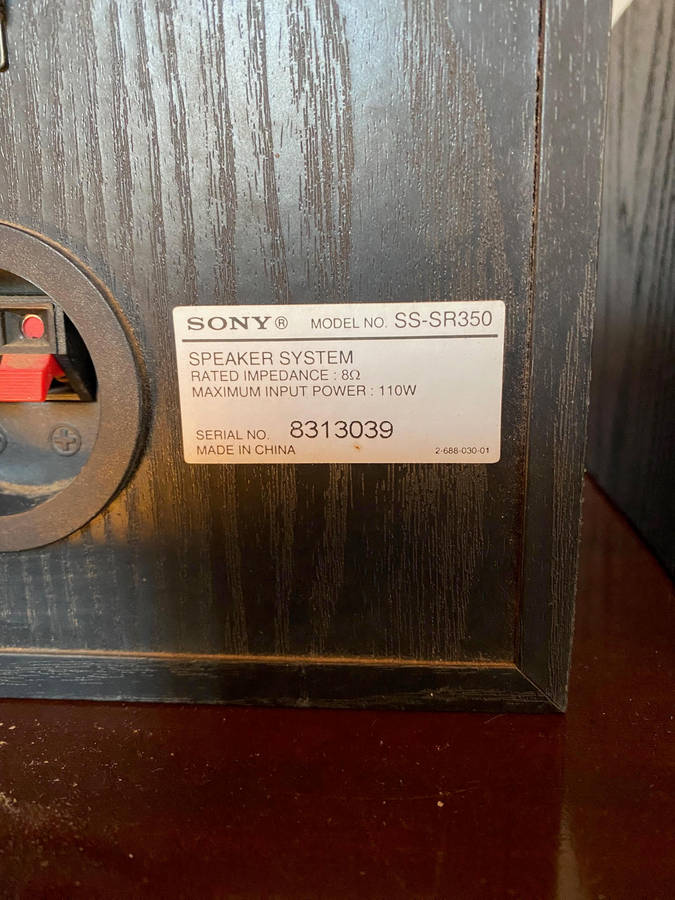SONY SS-SR-350 SURROUND SOUND SPEAKERS