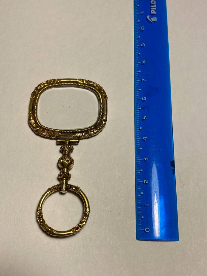 Late Georgian 14K Gold Encased Quizzing Magnifying Glass