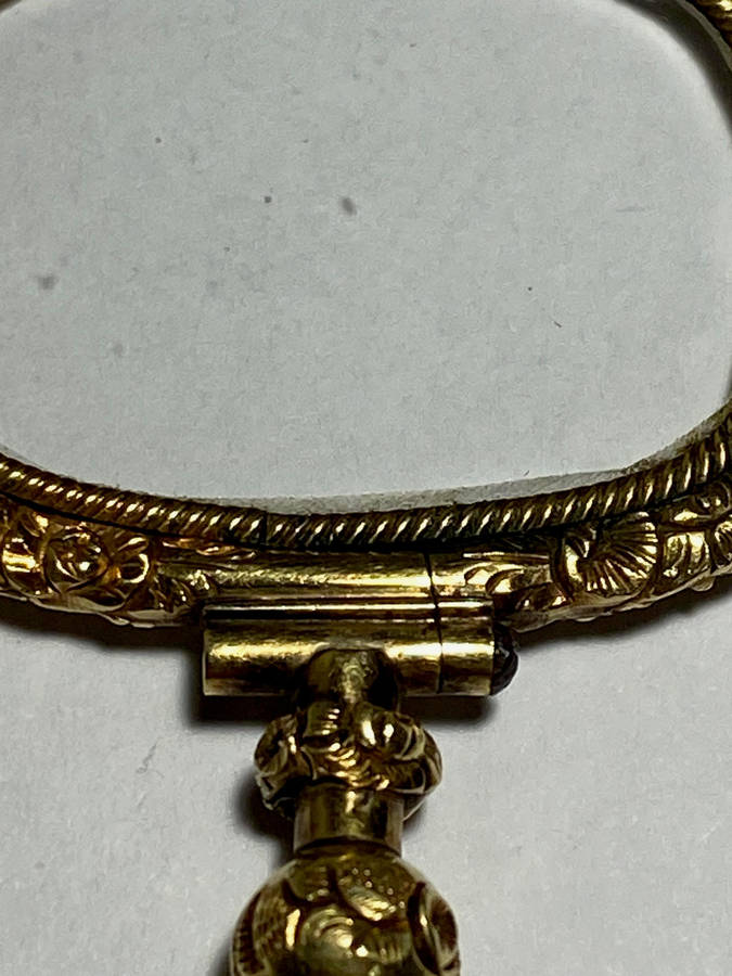 Late Georgian 14K Gold Encased Quizzing Magnifying Glass