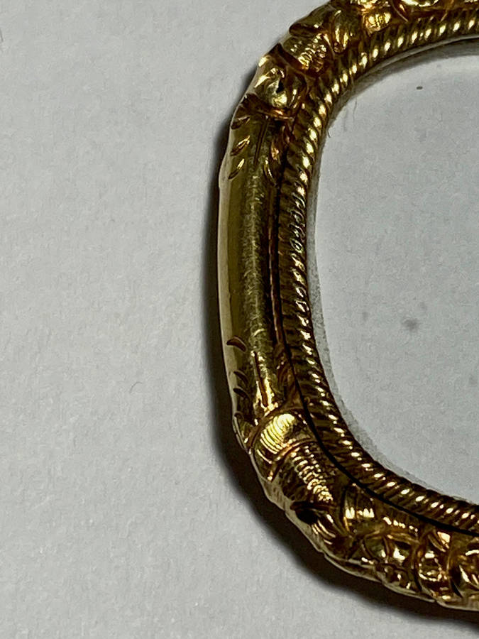 Late Georgian 14K Gold Encased Quizzing Magnifying Glass