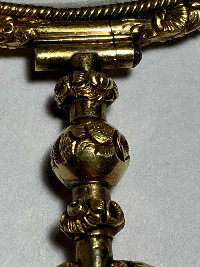 Late Georgian 14K Gold Encased Quizzing Magnifying Glass