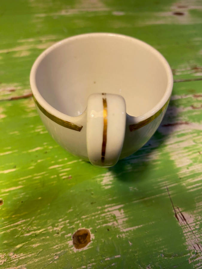Antique German porcelain cups and saucers