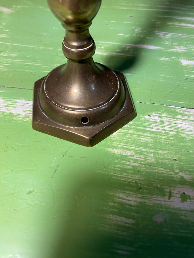 Vintage Brass Candlestick Holder/Lamp conversion