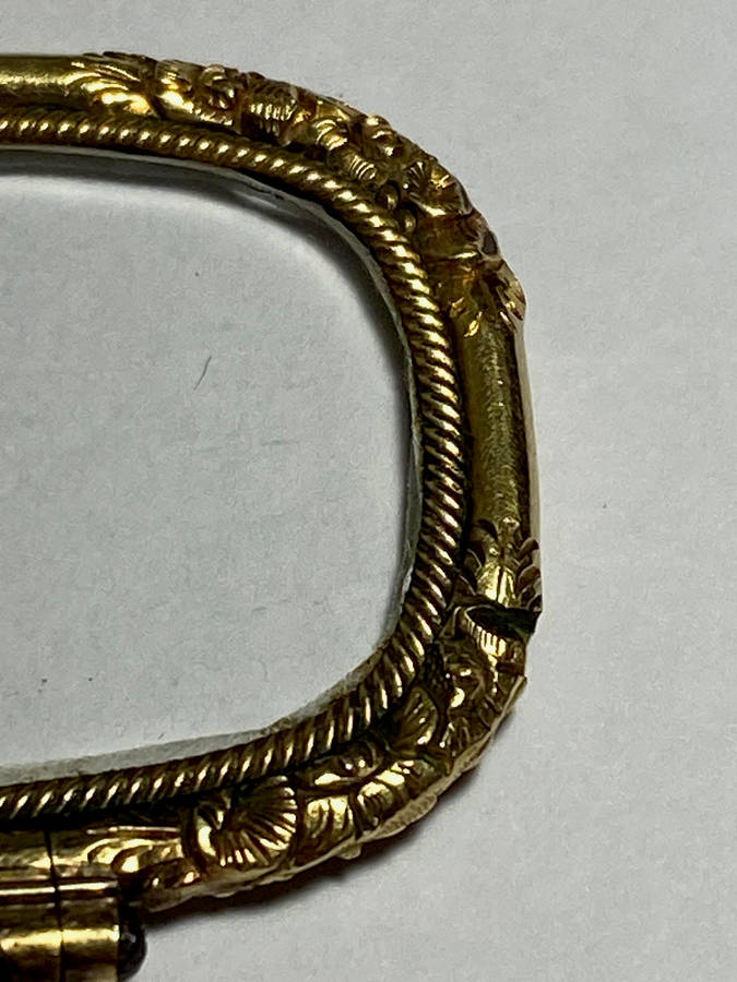 Late Georgian 14K Gold Encased Quizzing Magnifying Glass
