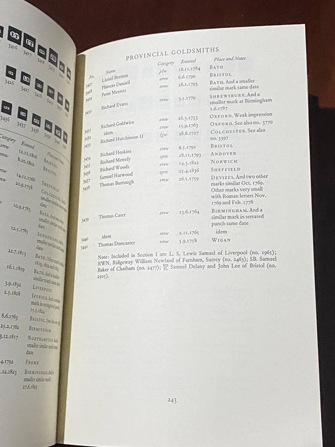 LONDON GOLDSMITHS, 1697-1837: Their Marks...GRIMWADE - 2nd Edition
