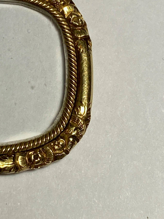 Late Georgian 14K Gold Encased Quizzing Magnifying Glass