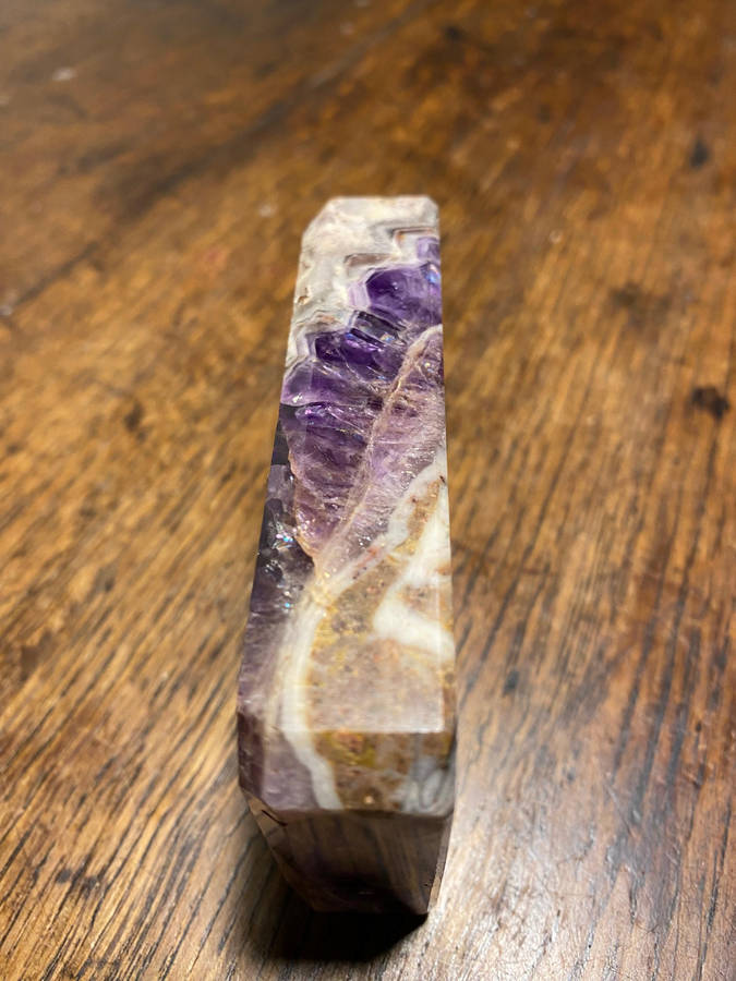 Natural Chevron Amethyst Octagon Cut Gemstone