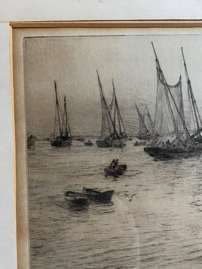William Lionel Wyllie Original Signed Etching
