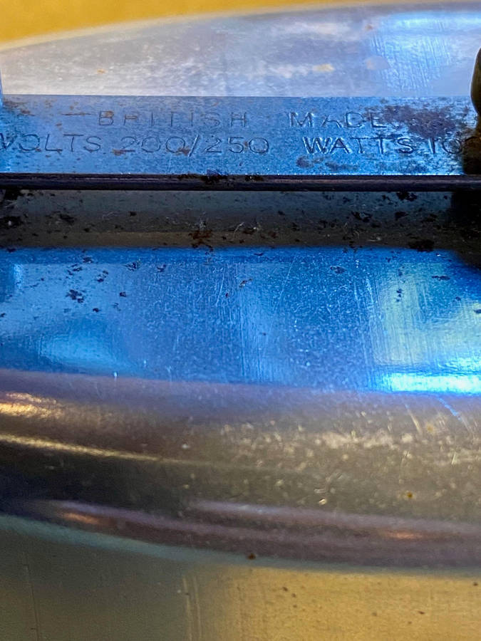 Vintage British made electrical sad iron