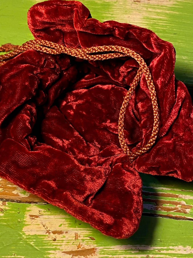 Beautiful antique micro beaded draw string purses 19th Century