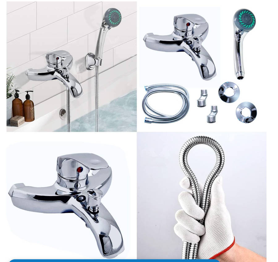Bathroom Essentials Complete Bathtub Faucet & Shower System Set