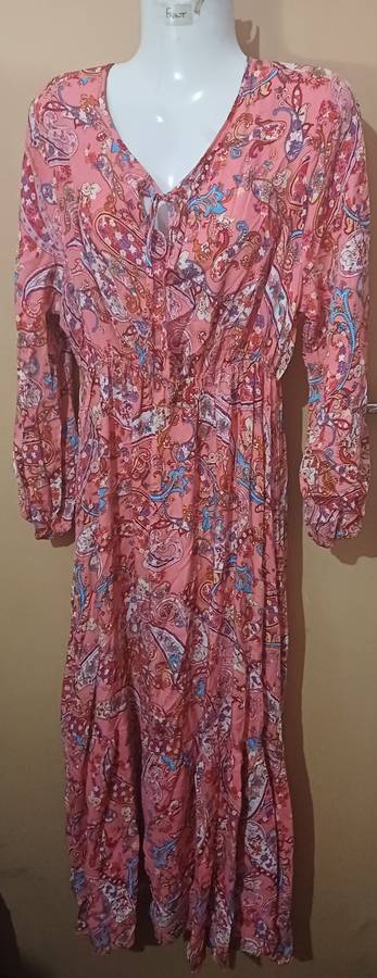 Ladies - Multicolored Dress - Make - Ala Moda - Size - M