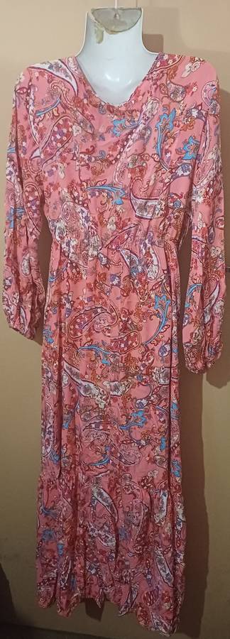 Ladies - Multicolored Dress - Make - Ala Moda - Size - M