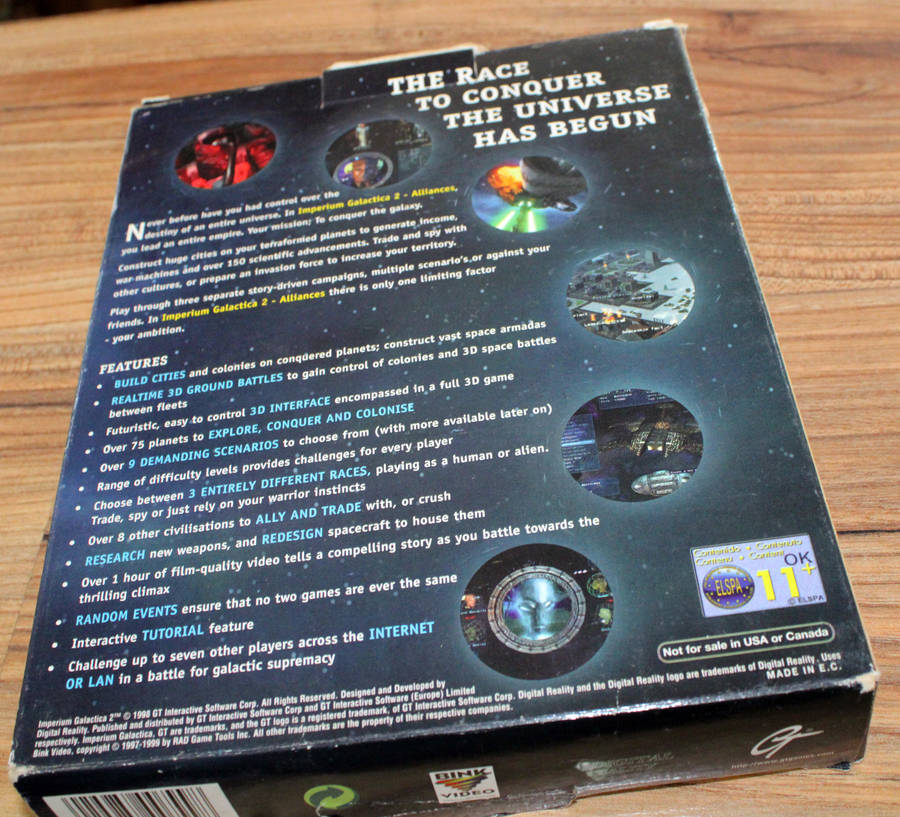 Retro Big box PC game: Imperium Galactica 2 Alliances