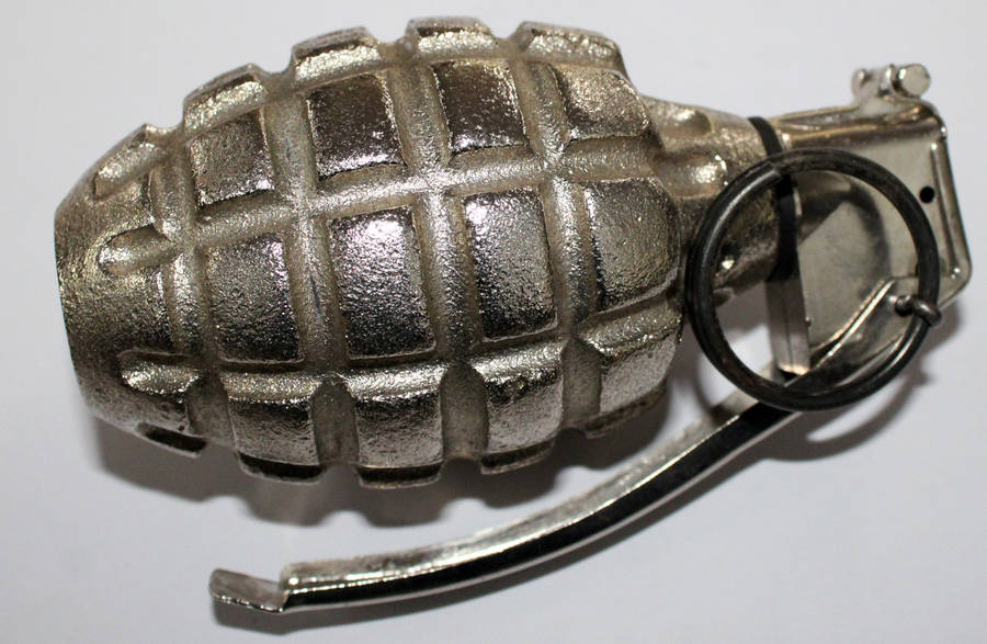 Chromed and inert Mk2 "Pineapple" grenade