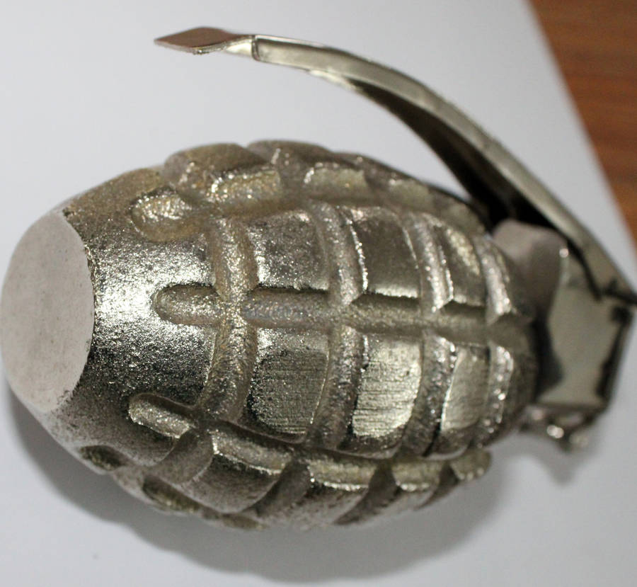 Chromed and inert Mk2 "Pineapple" grenade