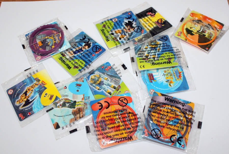 12x Simba Dragon Ball GT Stunt Wheels Tazos