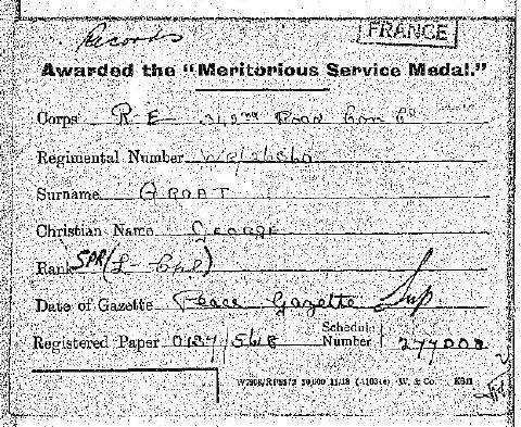 WW1 group with Meritorious Service Medal