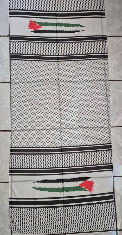 Palestinian flag kefiya chiffon scarf 180 x 65cm Palestine flag Scarf